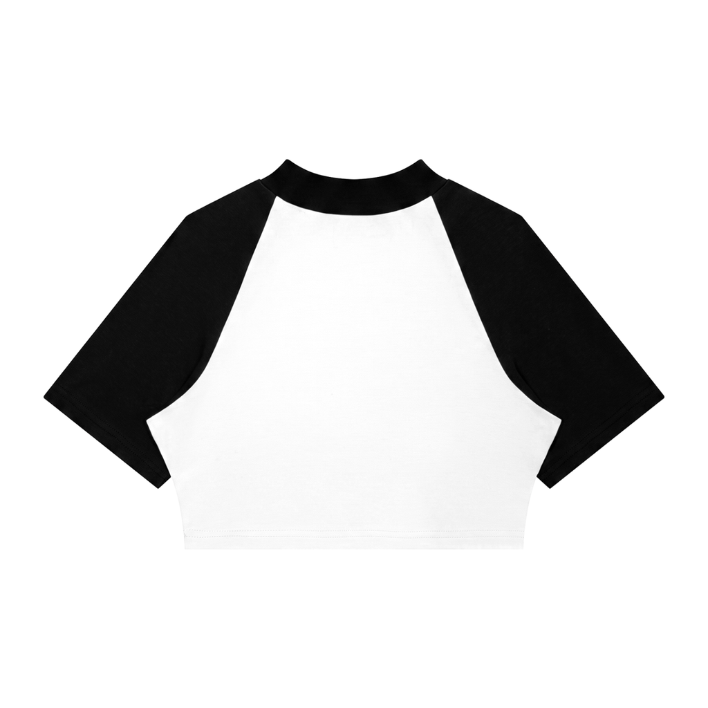 Women’s Color Block Raglan Crop T-Shirt