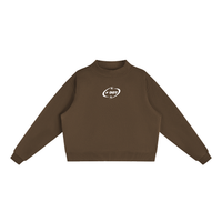 Essential Fleece Mock-Neck Crew Sweatshirt