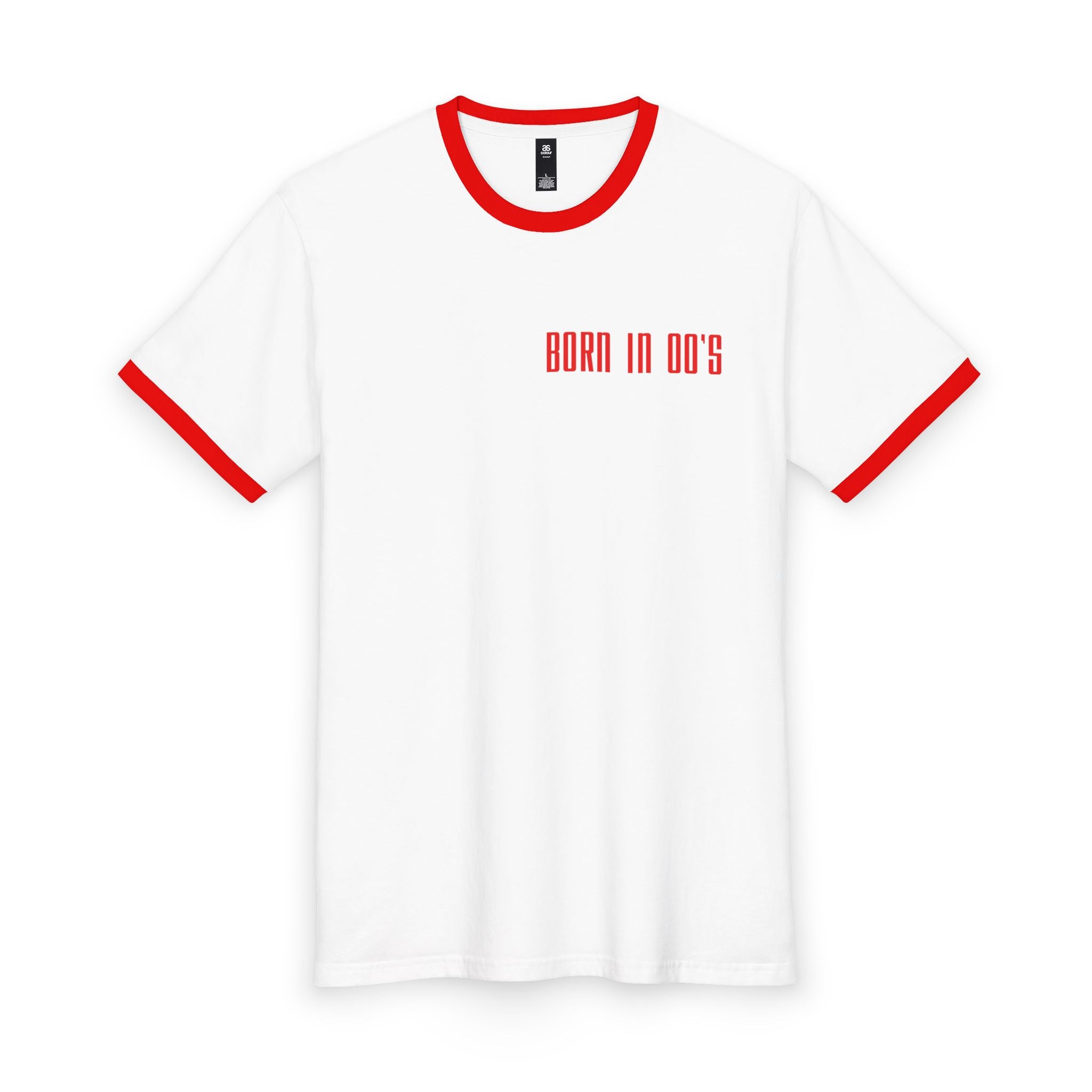 00's Boy Ringer Tee — Born in 00's Retro Graphic T-Shirt