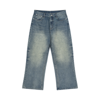 Men’s Vintage Wash Wide Leg Jeans
