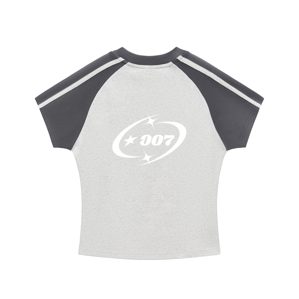 Iconnicy Excess - Contrast Stripes Bodycon Raglan Sleeve T-Shirt