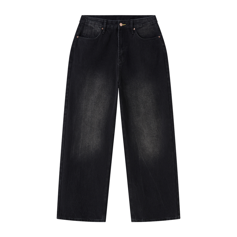 Men's Vintage Wash Wide Leg Jeans