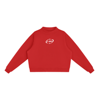 Essential Fleece Mock-Neck Crew Sweatshirt