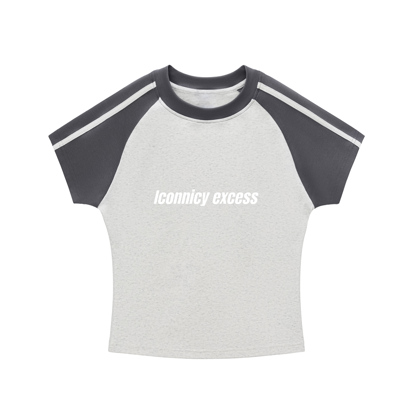 Iconnicy Excess - Contrast Stripes Bodycon Raglan Sleeve T-Shirt