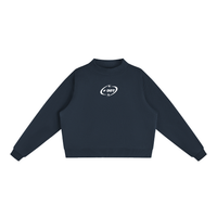 Essential Fleece Mock-Neck Crew Sweatshirt