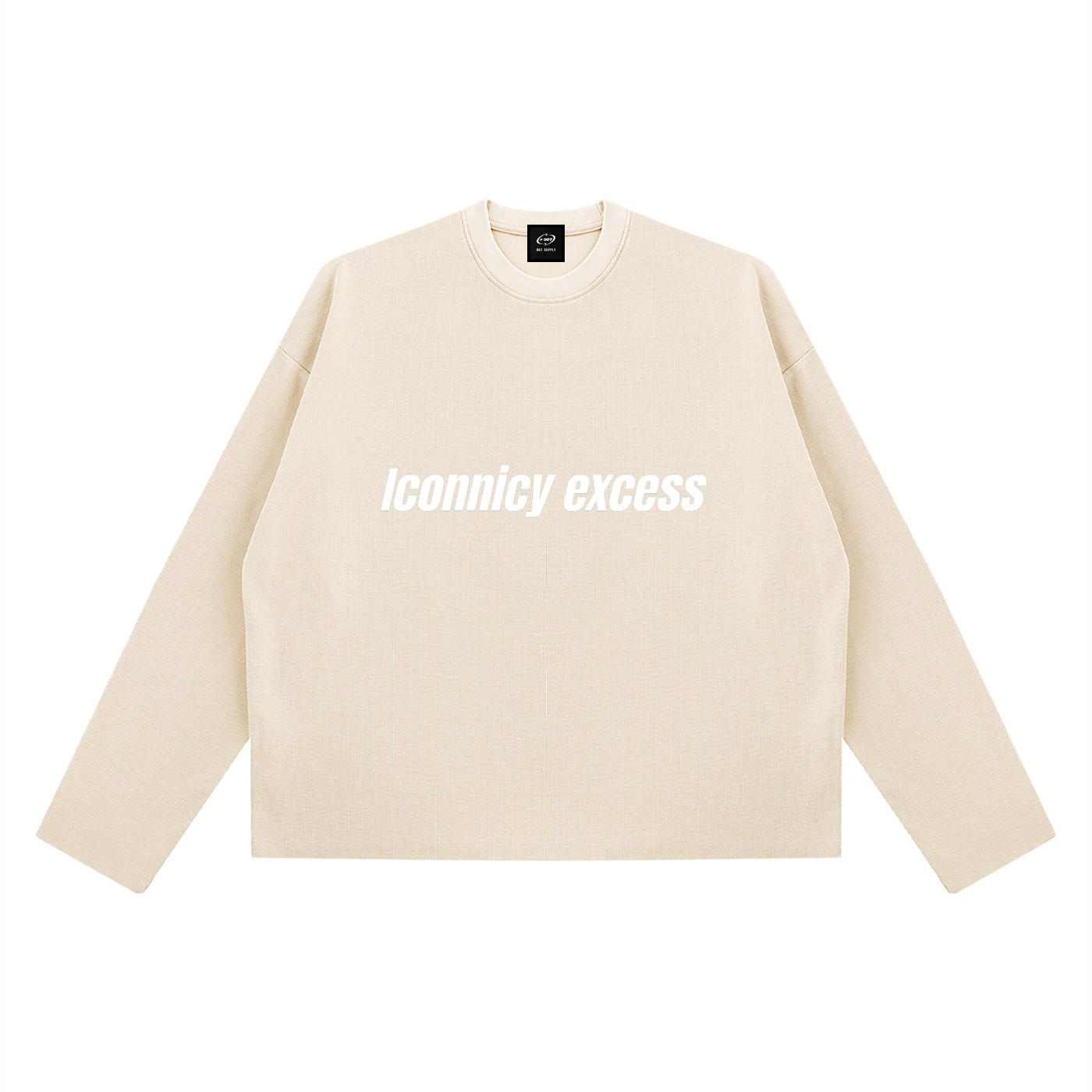 Iconnicy Excess - Unisex Vintage Wash Boxy  Waffle Raw Edge T-Shirt