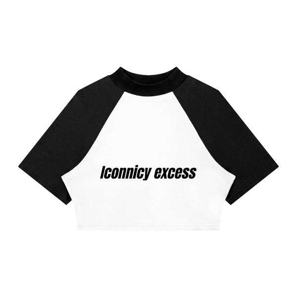 Iconnicy Excess - Women’s Color Block Raglan Crop T-Shirt