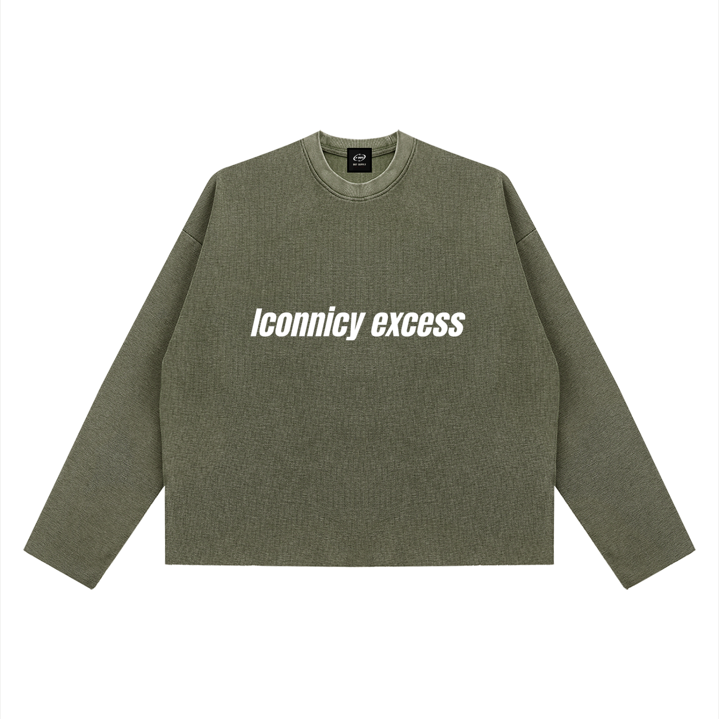 Iconnicy Excess - Unisex Vintage Wash Boxy  Waffle Raw Edge T-Shirt