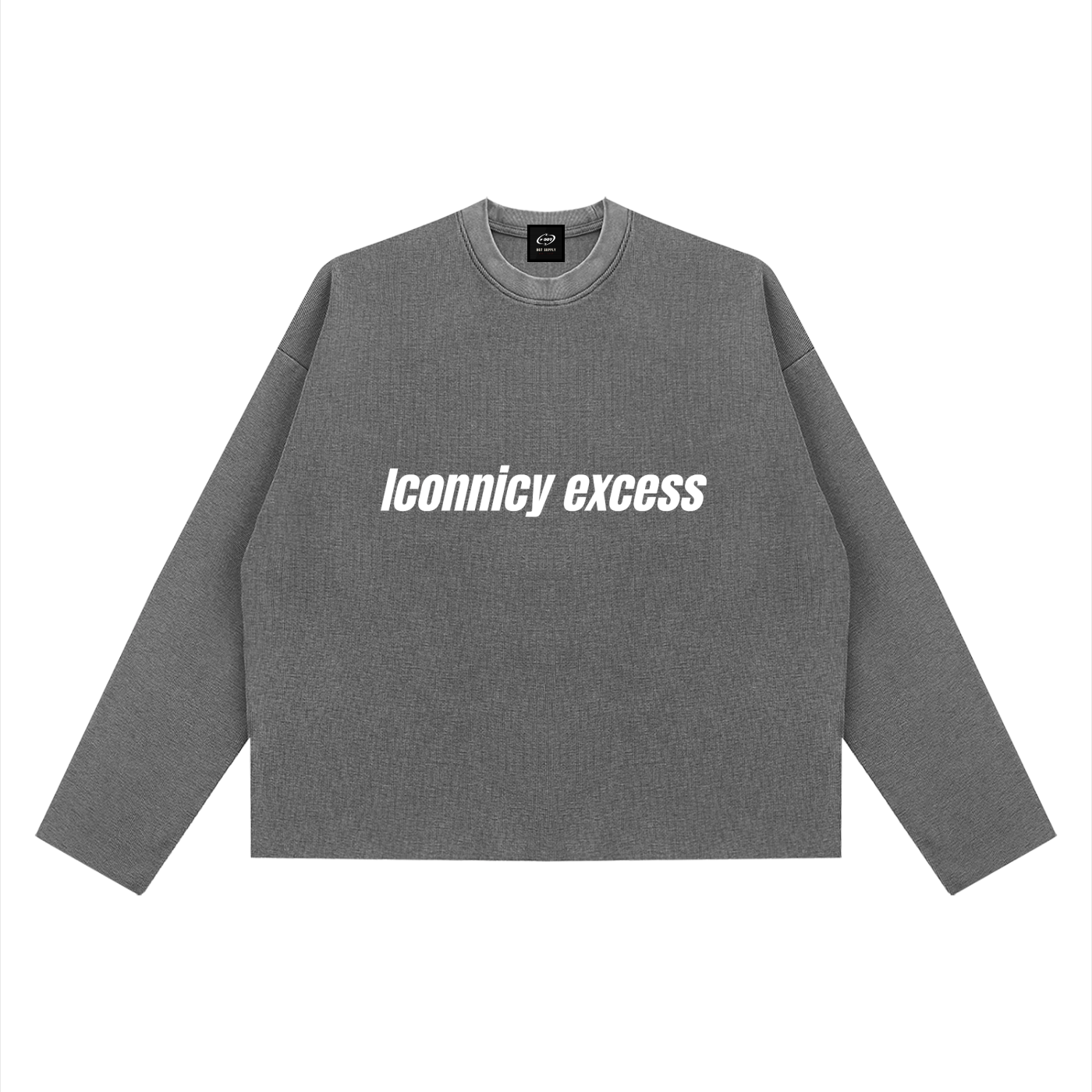 Iconnicy Excess - Unisex Vintage Wash Boxy  Waffle Raw Edge T-Shirt
