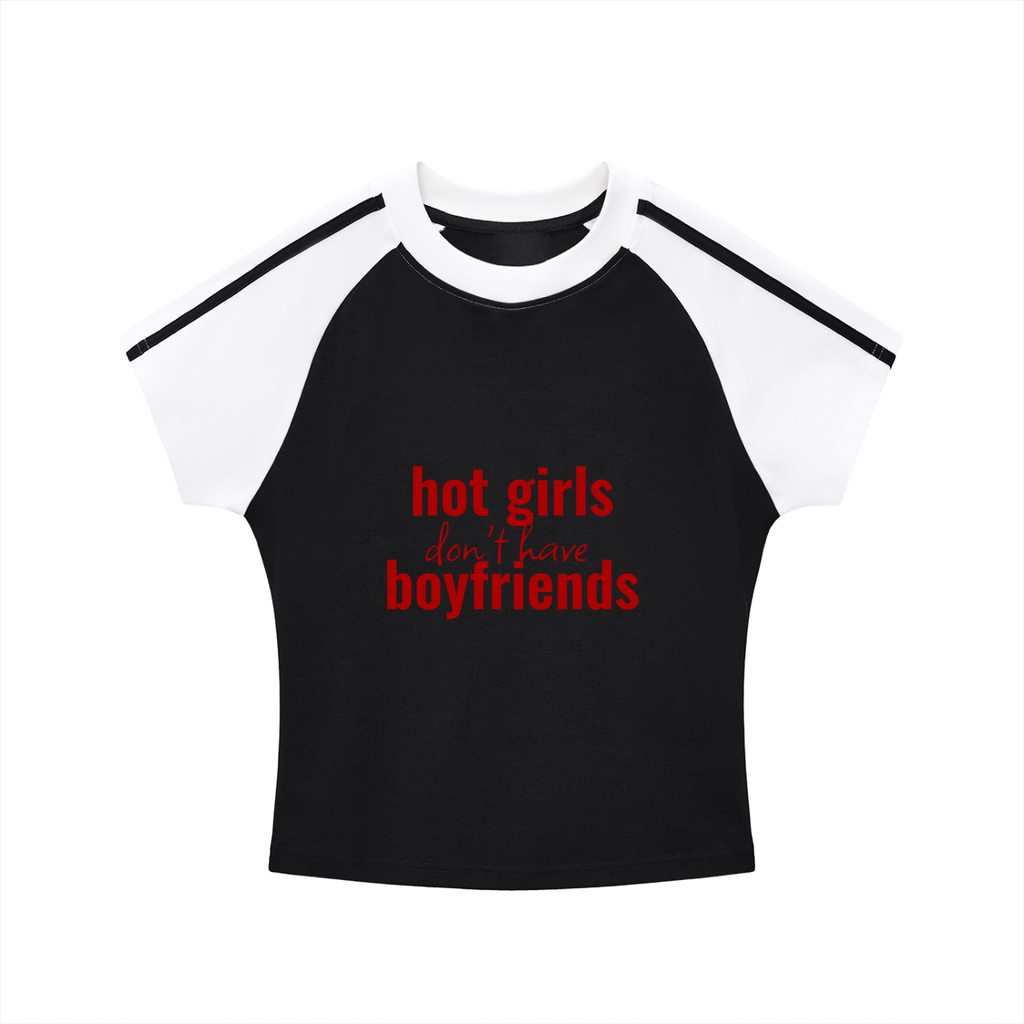 Contrast Stripes Bodycon Raglan  Sleeve T-Shirt