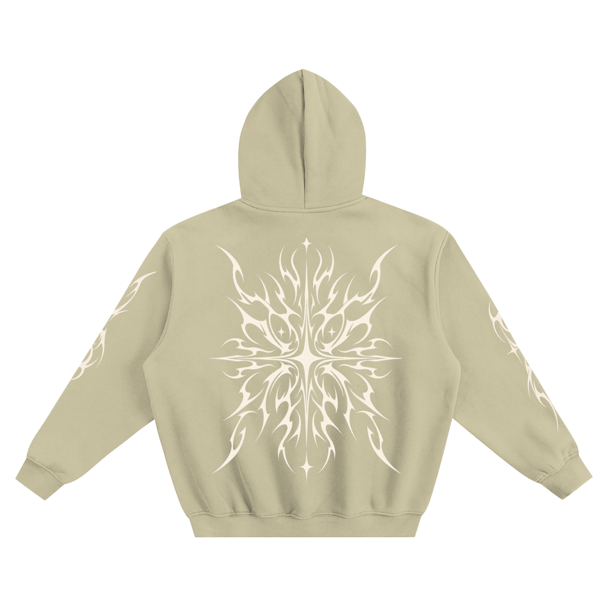 007 Supply Oversized Boxy Hoodie — Tribal Star Graphic Streetwear