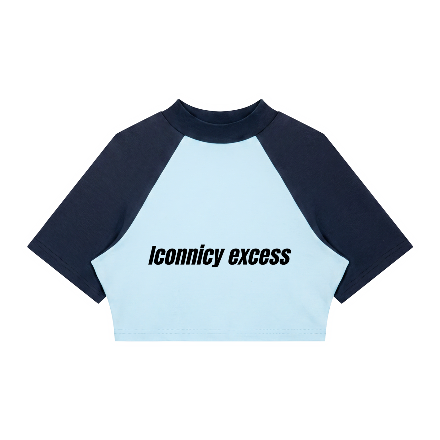 Iconnicy Excess - Women’s Color Block Raglan Crop T-Shirt