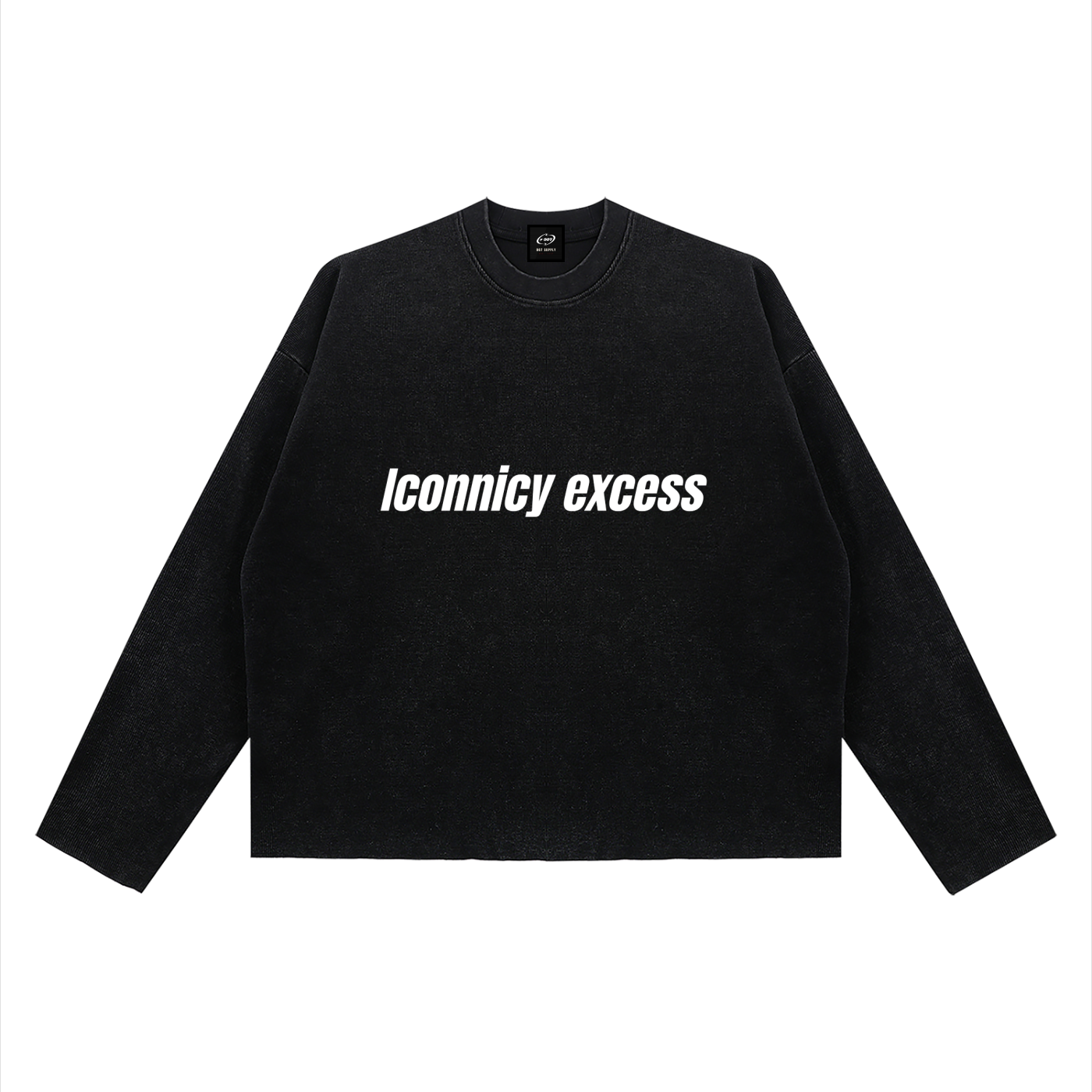 Iconnicy Excess - Unisex Vintage Wash Boxy  Waffle Raw Edge T-Shirt