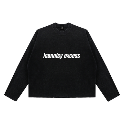 Iconnicy Excess - Unisex Vintage Wash Boxy  Waffle Raw Edge T-Shirt